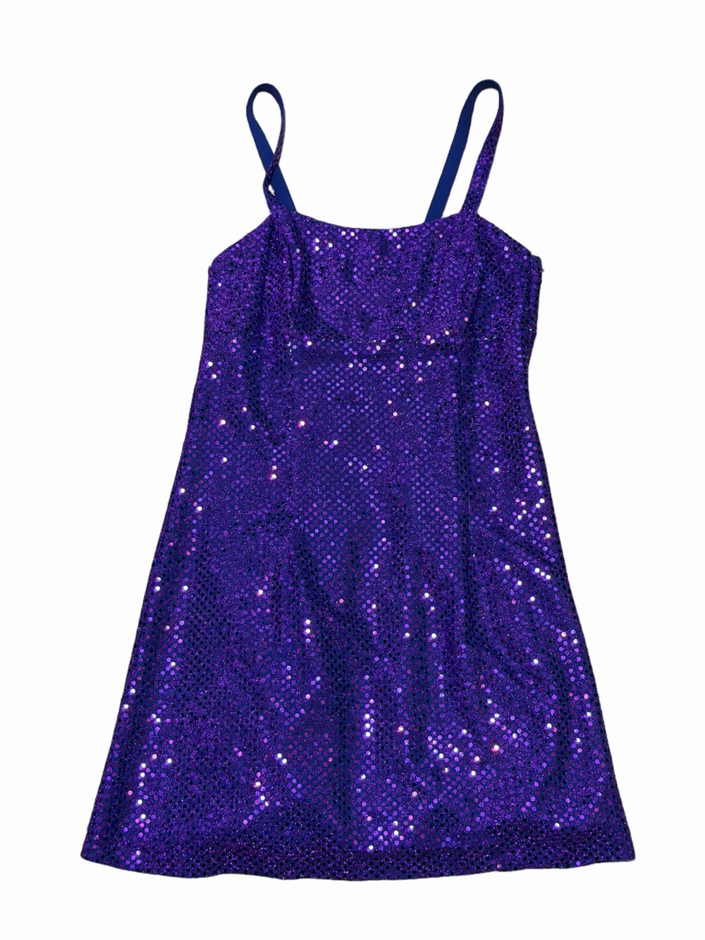 Vintage 90s All That Jazz Purple Sequin Mini Dress Juniors 3/4